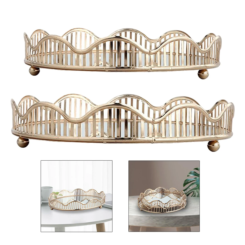 

Storage Tray Cosmetic Tray Storage Plates Perfume Plate Countertop Organizer