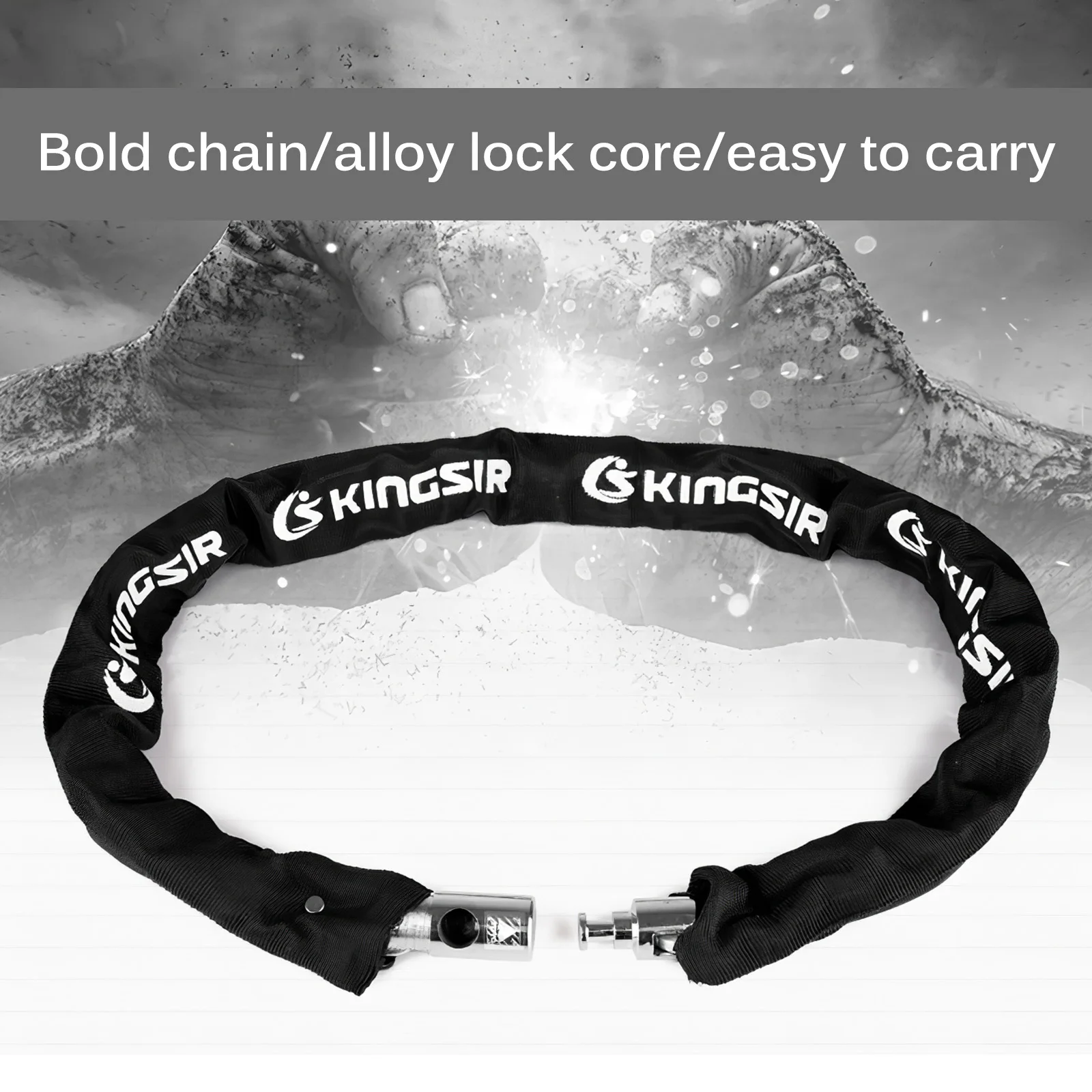 

Экологичный велосипедный замок с защитой от кражи, уличный велосипедный замок с цепью, усиленный металлический замок для тяжелых мотоцикло...