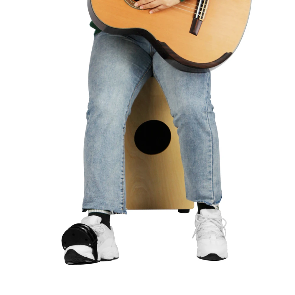Черный эллиптический Cajon Box барабан для ног Jingle бубен перкуссия музыкальный инструмент аксессуар для рук ног Davul бубен