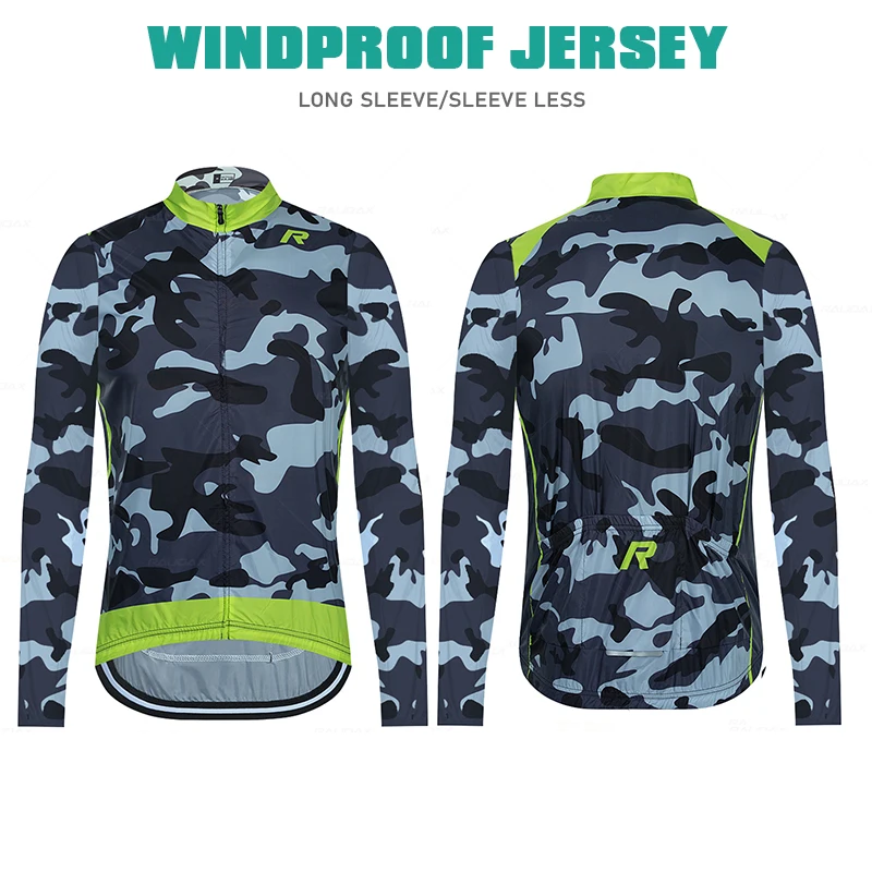 

Camouflage Windproof Cycling Jackets Unisex Bicycle Windproof Coats Light Ultra-thinCycling Clothing Long Sleeve Cycling Jerseys