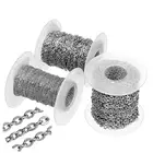 10 метров 11.522.53578 мм Серебряный Цвет Нержавеющаясталь металл, цинковый сплав, Плоская овальная форма звено цепи для самостоятельного изготовления ювелирных изделий Ремесла выводы