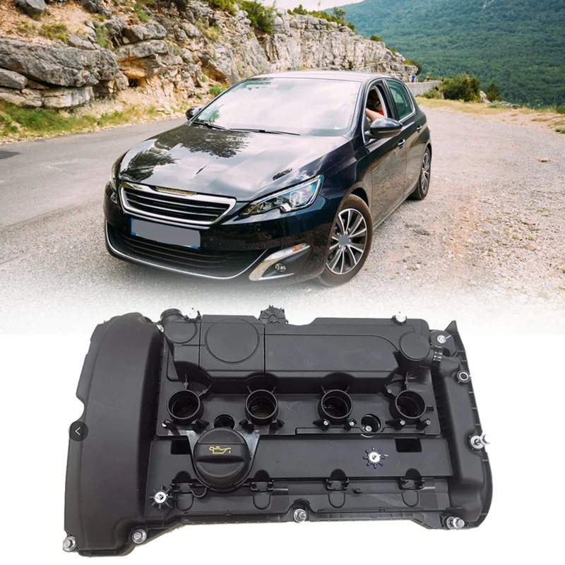 

Car Double Valve Petrol Engine Cylinder Valve Cover & Gasket for Peugeot 308 3008 208 Citroen C4 DS3 DS5 9805712480