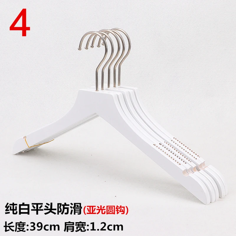 10 шт./лот белые вешалки для пальто из массива дерева деревянная вешалка брюк