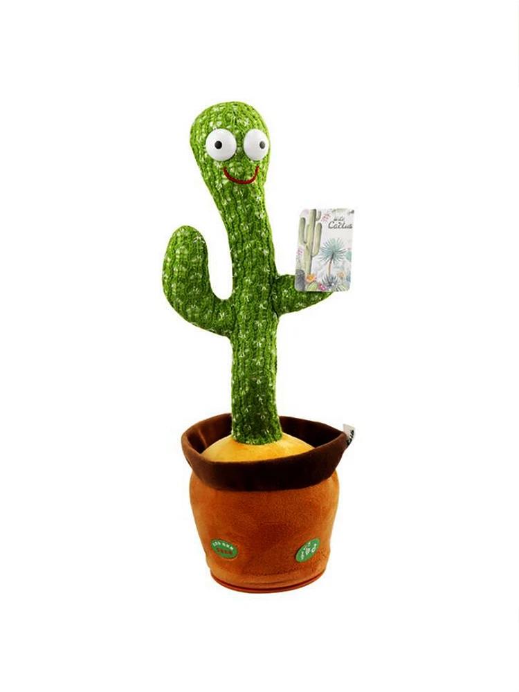 

PGY Mexico Swing Dance Cactus Plush Toy Sing 120 Song Glow Electronic Intelligent Coaxing Baby Electric Can Talkcat Toy