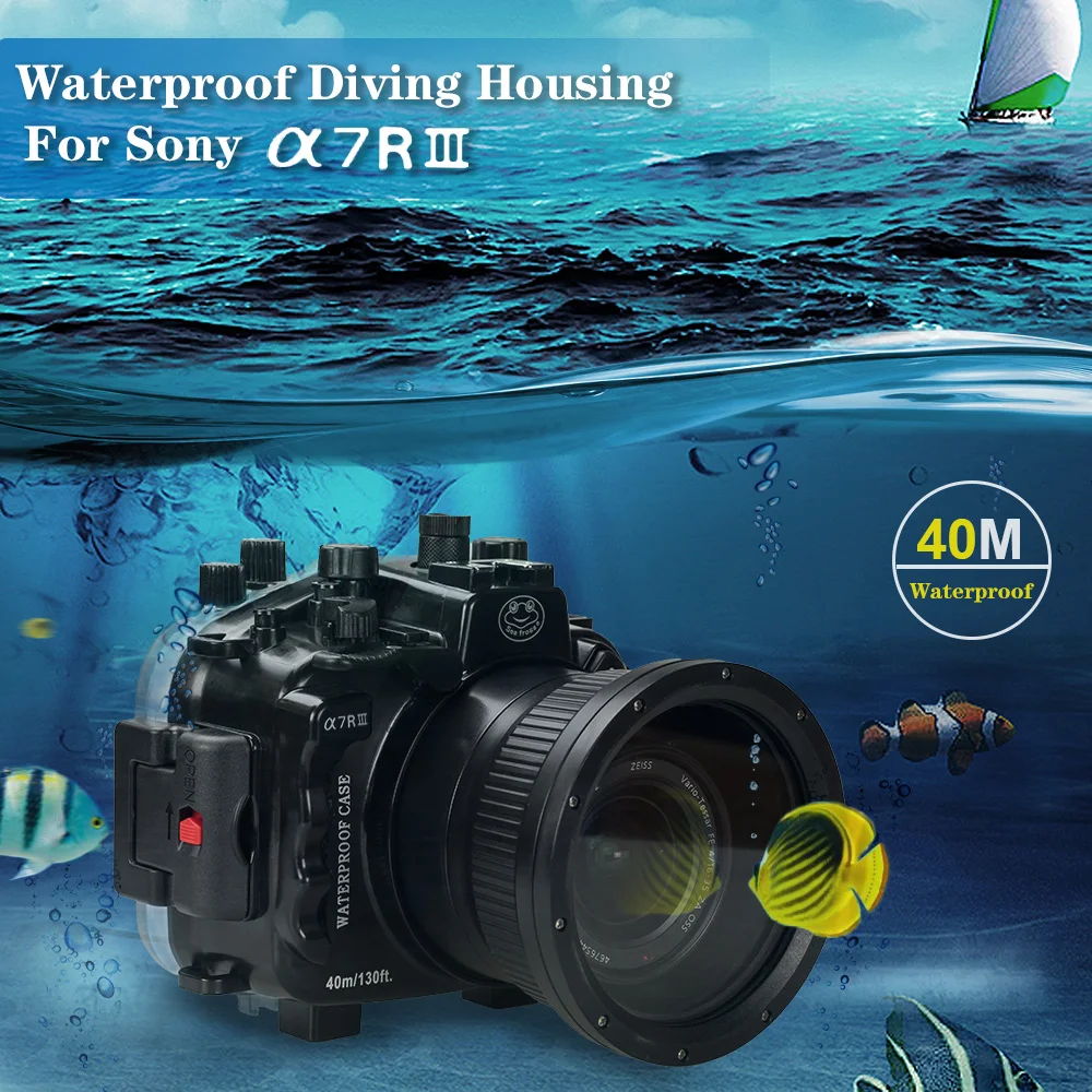 

For Sony A7 III A7R III A7M III Waterproof Camera Case 40M 2019 Diving Camera Box Protective Cover With 28-70mm lens 1pc