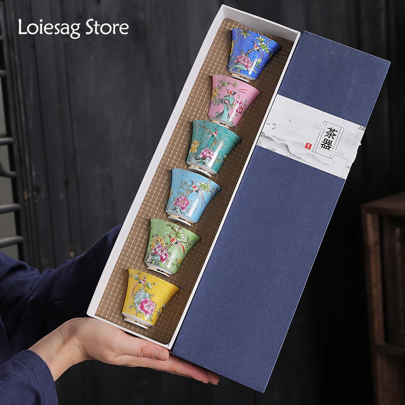 Loiesag 50 мл эмалированные керамические чайные чашки Цзиндэчжэнь в - Цена: 346,91 руб.