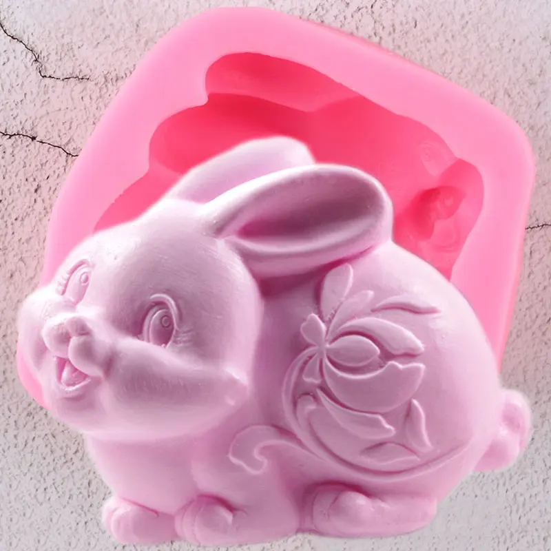 

Свеча из мыла силиконовая форма в виде кролика, Пасха полимерные глиняные формы, инструменты для украшения тортов из мастики, конфеты, шокол...