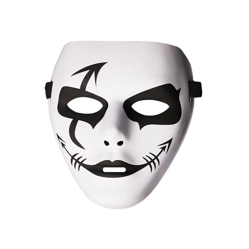 

Halloween Funny Mask Toy Hand Drawn White Color Party Mask Toy Unisex Dance Prom Mask Halloween Decoration Accessories