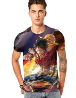 2019 new spring and summer 3d cartoon one piece monkey d luffy fashion men and women printing t shirt xs 5xl
