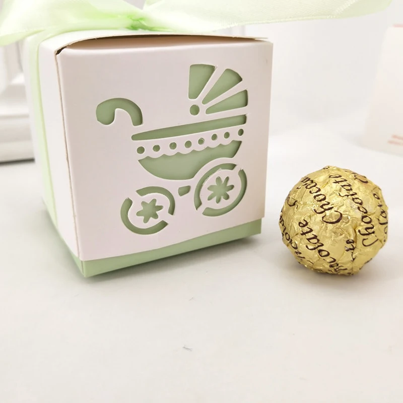 50 шт./лот коробка для конфет с отверстиями подарочные коробки детской коляски