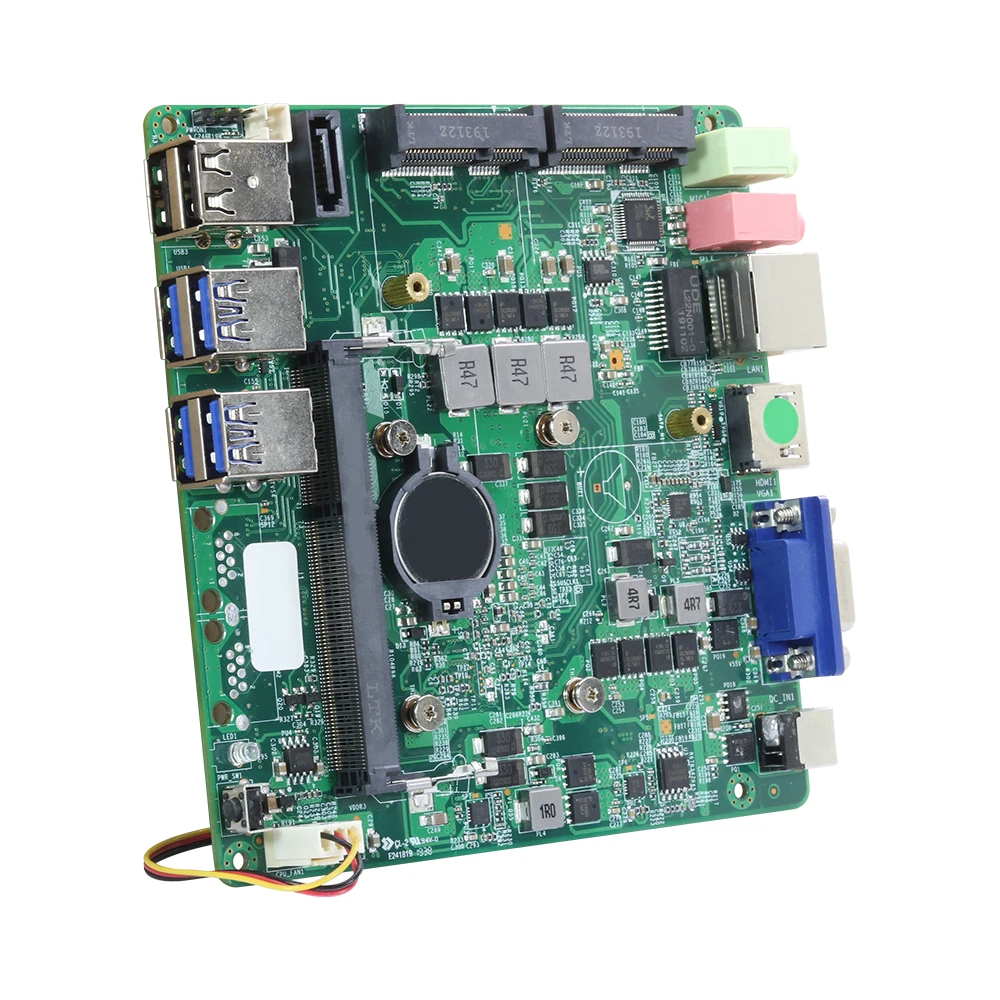 Intel Core i3-5005U мини ПК материнская плата DDR3L mSATA SATA 6* USB VGA HDMI Mini PCIE WiFi Bluetooth Gigabit LAN DC12V 5A 12x12 см