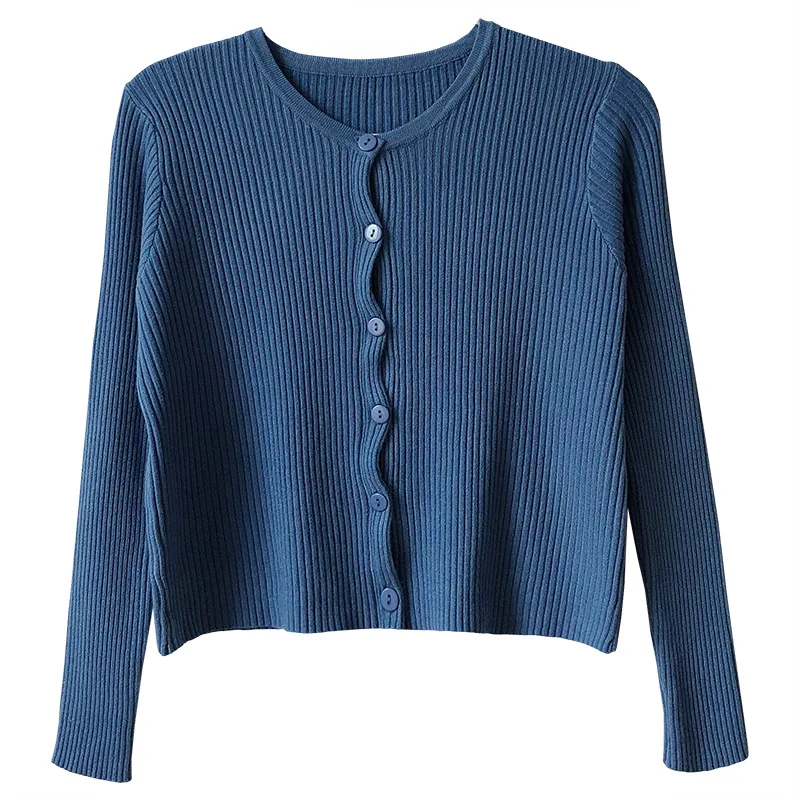 

Short Knitted Cardigan Women Pop New Autumn Slim Thin Sweater Long-sleeve Knit Jacket Women Tops NS2107