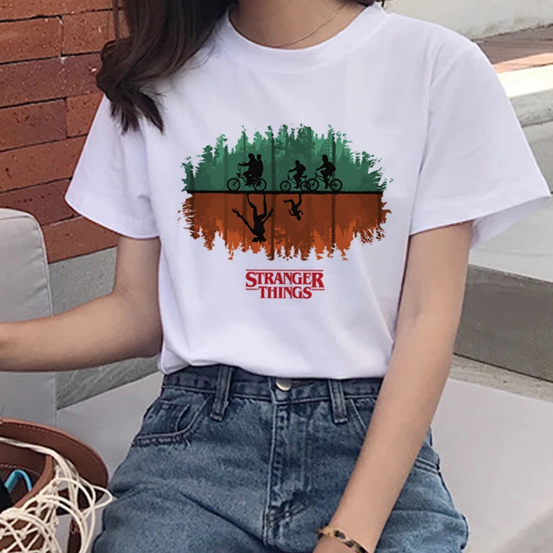 5694 Новые странные вещи Harajuku Ullzang Футболка женская вверх дном Eleven забавная футболка 90s графическая футболка модные футболки женские - Цвет: 5694