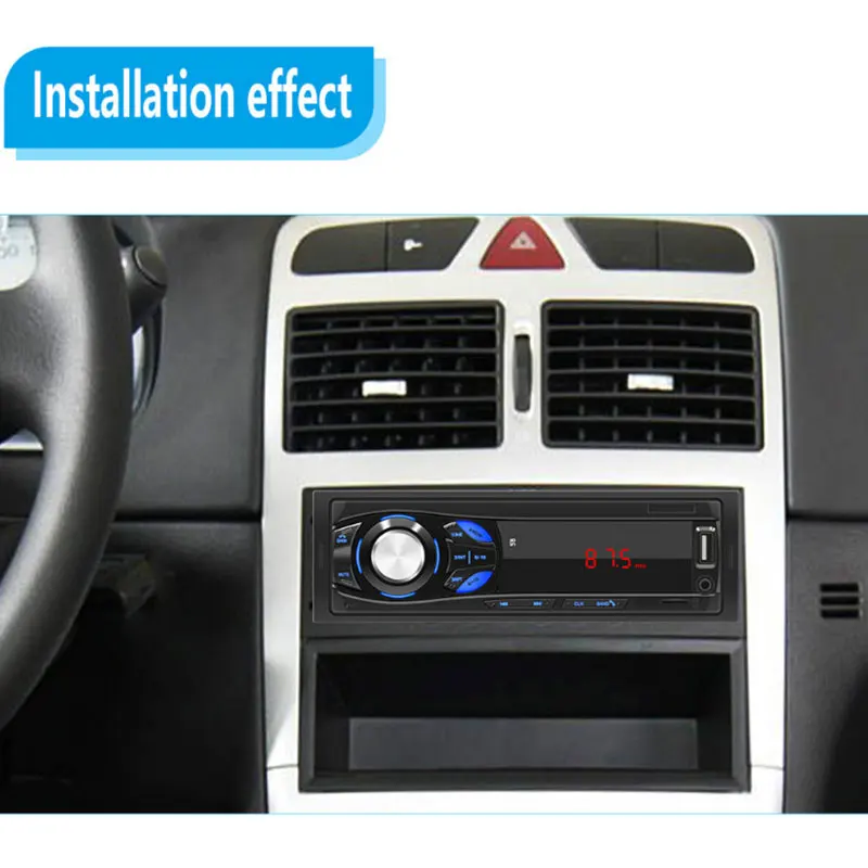 Автомагнитола ESSGOO 1 Din, Bluetooth, светодиодный экран, FM, Aux, вход Mp3, USB, AUX в FM (art.: 3a38c865327) - 3a38c865327