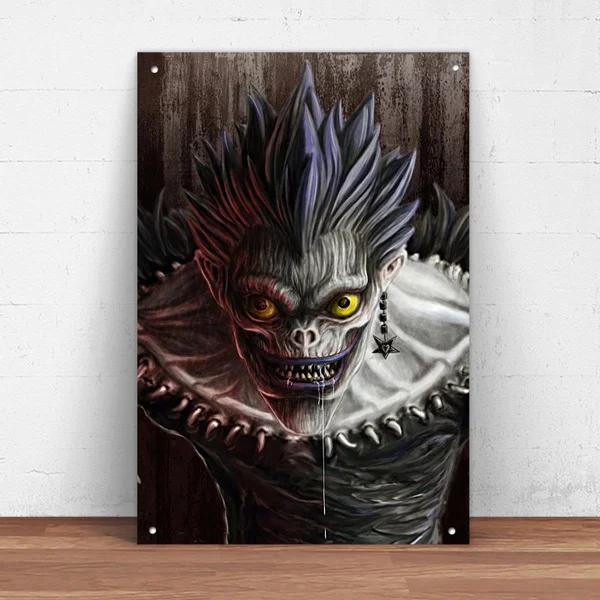 

Ryuk Death Note Anime Metal Tin Sign Metal Sign Wall Decor Japanese Anime Poster Manga Anime Decor Anime Gifts GHI3