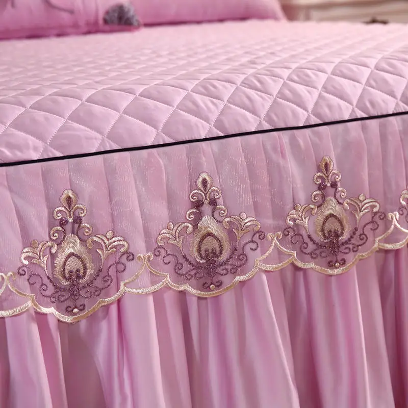 Вышитые теплый утепленный кружевной постельные принадлежности Простыня