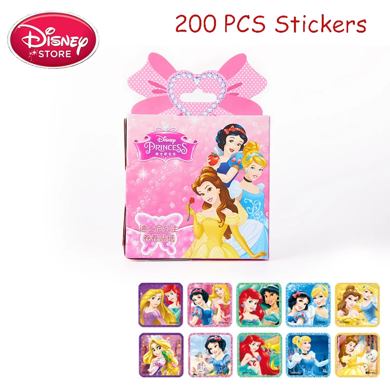 princess 200 шт. disney Замороженные наклейки с картинками принцесс для детей подарок для детей Белль Белоснежка Белль замороженная Анна Эльза София Микки Маус - Color: princess