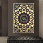Современный исламский цветок, Восточная дверь, арабское искусство, холст, живопись, мусульманские плакаты и печать, настенные плакаты для гостиной, домашний декор