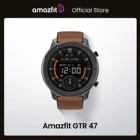 Летняя Распродажа при прямо код AMAZ1200 и заказов от 8000 и получи 1200 рублей дисконт Русский версия Amazfit GTR 47 мм Смарт-часы 5ATM водонепроницаемые Смарт-часы 24 дня батарея управление музыкой для iOS Android