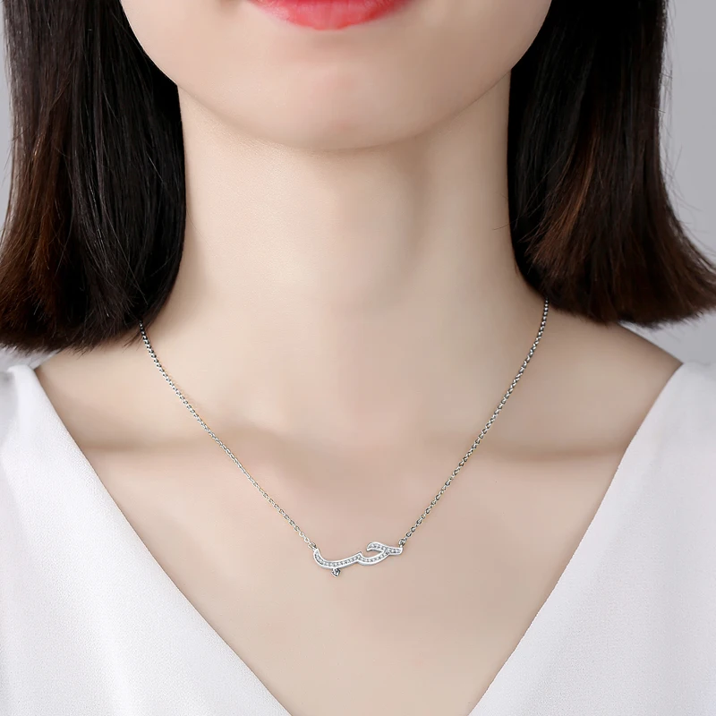 Женское ожерелье из серебра 925 пробы с кулоном|Ожерелья| |