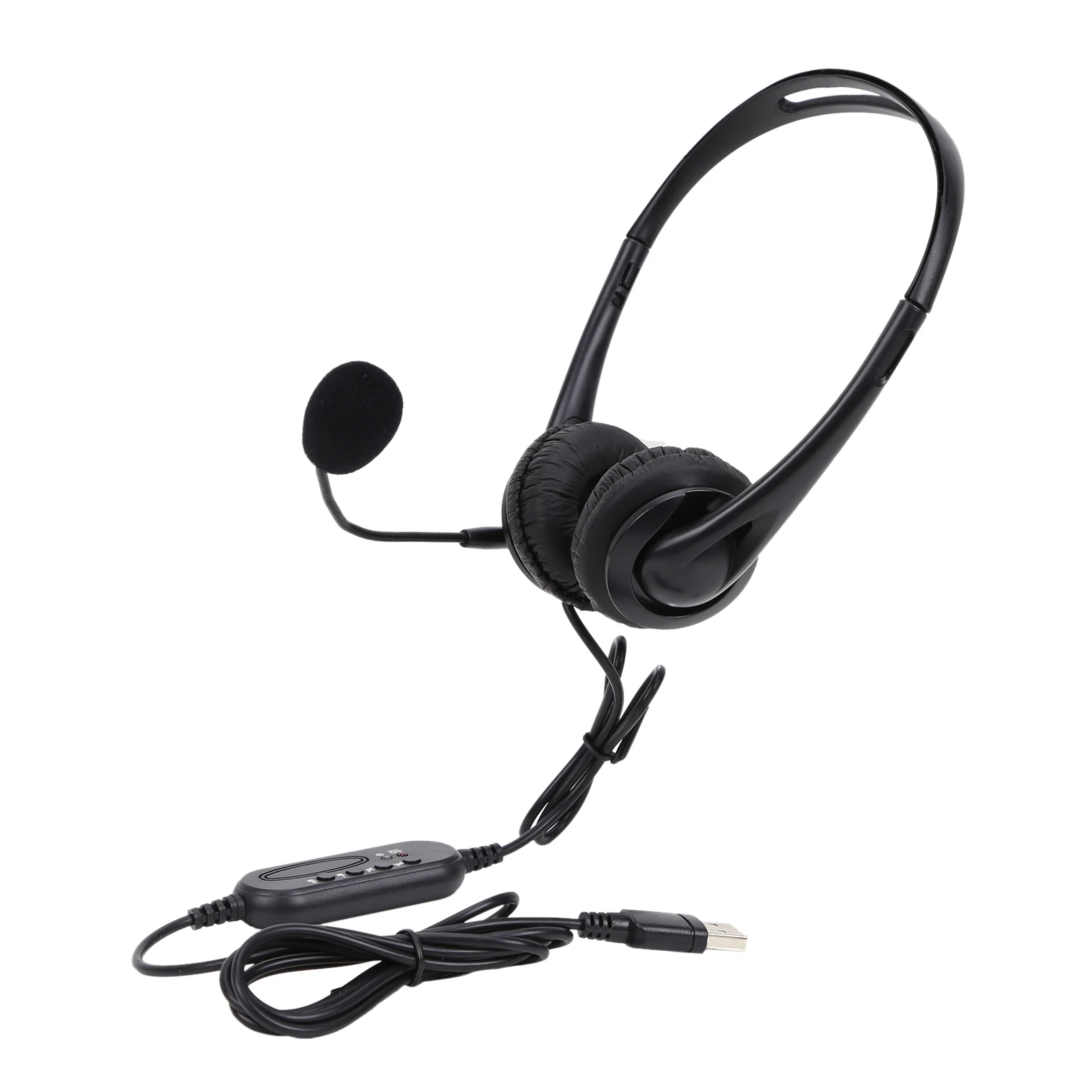 

Telephone Voice Interphone Headphone Computer Headset Lightweight 3.5mm USB Computer Headphones with Noise Cancelling