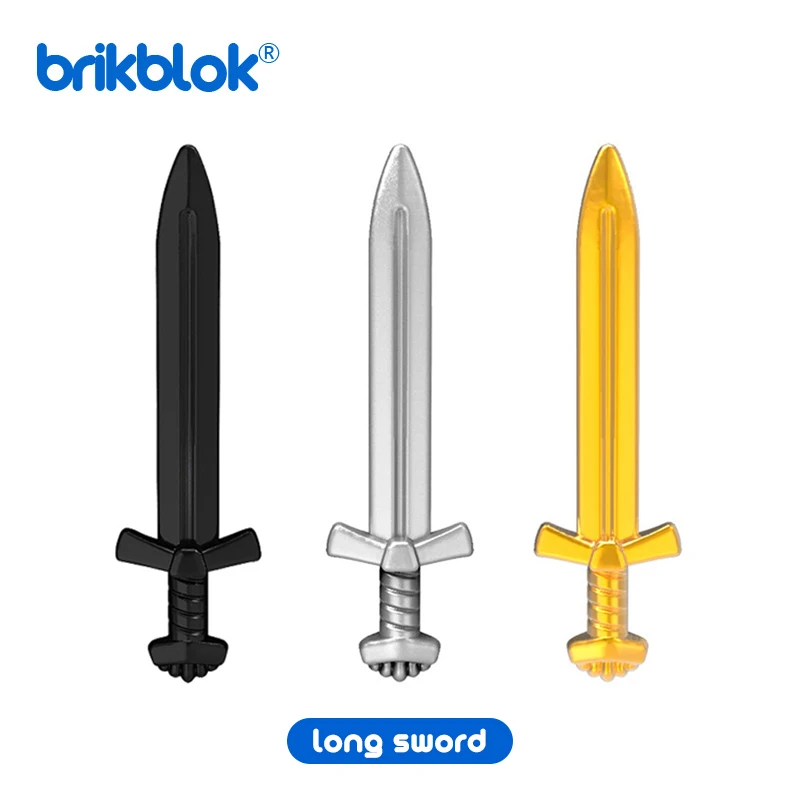 10 шт./лот длинный меч среднего возраста оружие римские Рыцари Epee MOC строительные