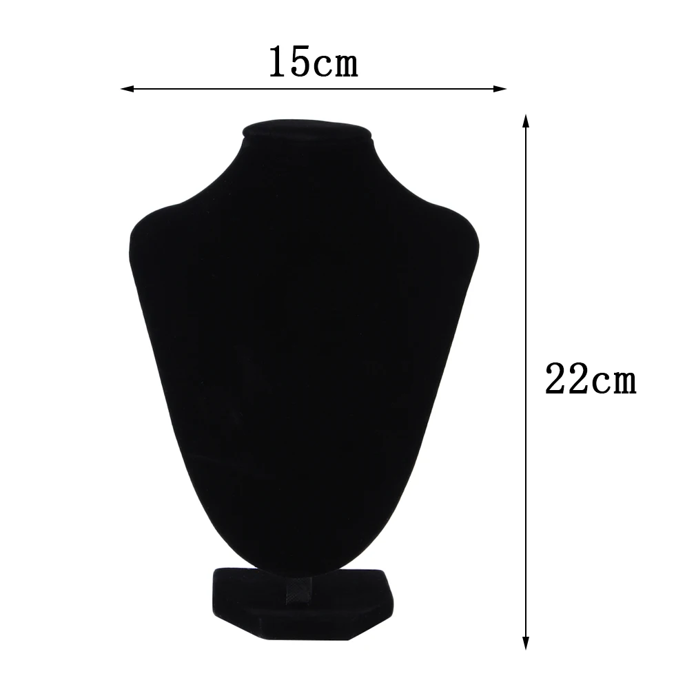 

1pcs 10*15cm Mini Black Velvet Body Necklace Display Pedestal Jewelry Chain Holder Stand for Women Lady Girl Hot Selling