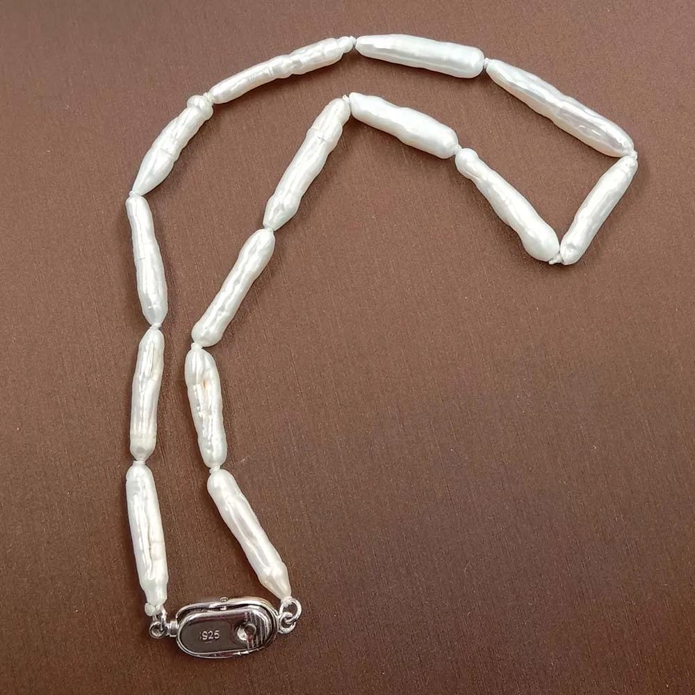 30 см BIWA жемчужное ожерелье, натуральный пресноводный жемчуг NECKLACE-15-30MM мини BIWA барокко Жемчуг