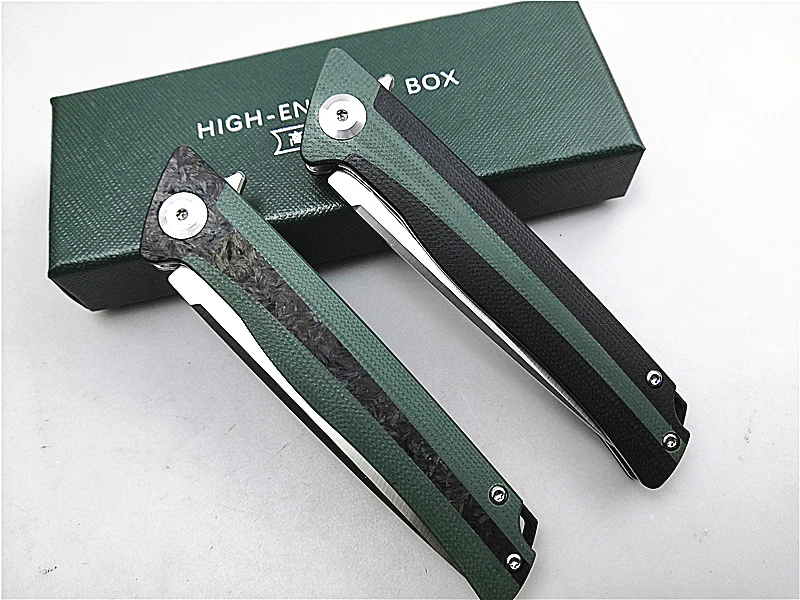 Складной нож Wolf D2 карманный клинок из стали EDC/G10/CF ручка на шарикоподшипнике для