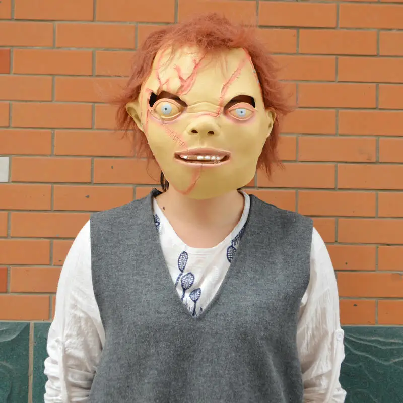 Страшный трюк страшный триллер маска призрак ребенок Chuckie полное лицо ужас с