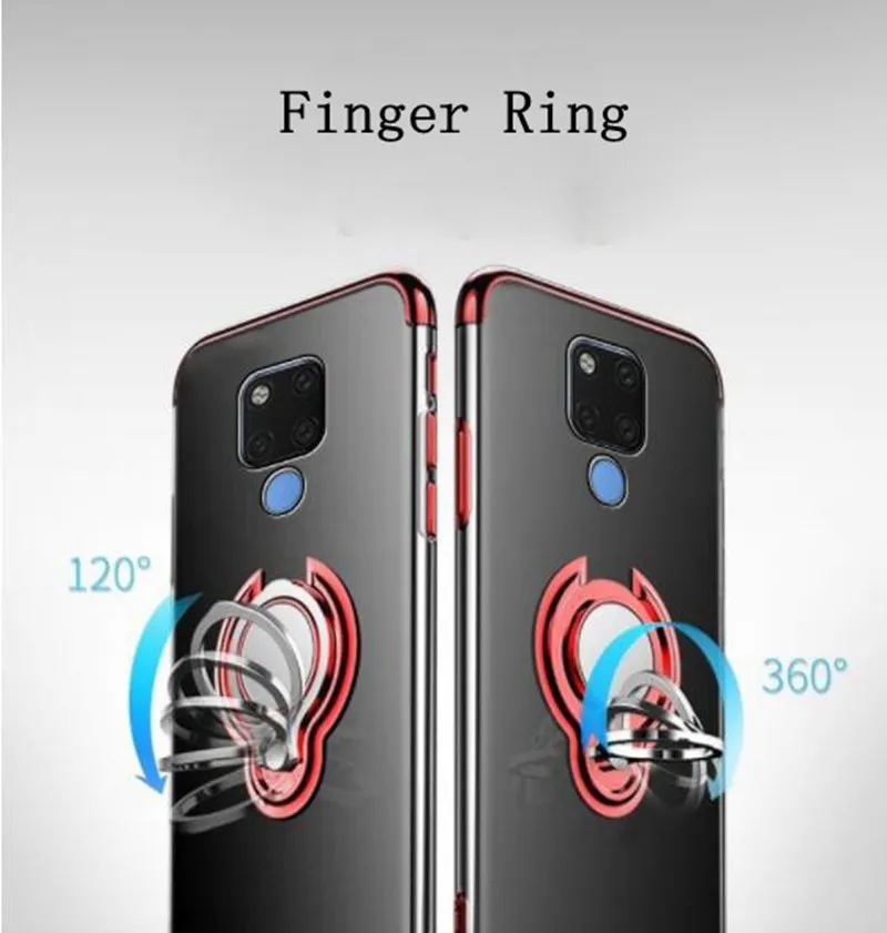 Магнитный чехол с металлическим кольцом для Huawei P20 Pro lite Mate20 Lite магнитный мягкий
