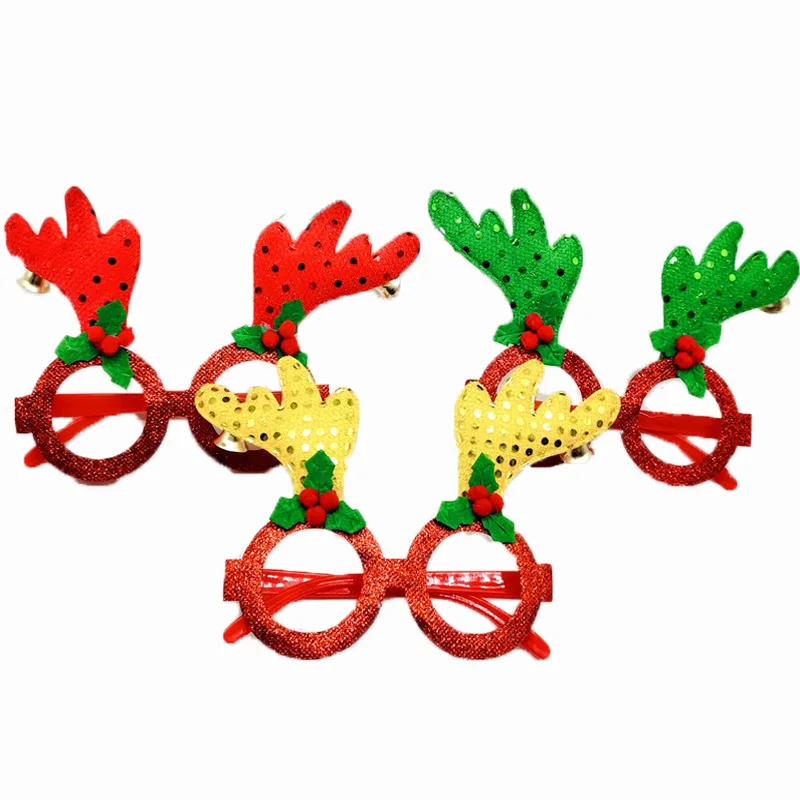 Рождественские креативные вечерние очки забавные без рамки для фотосессии
