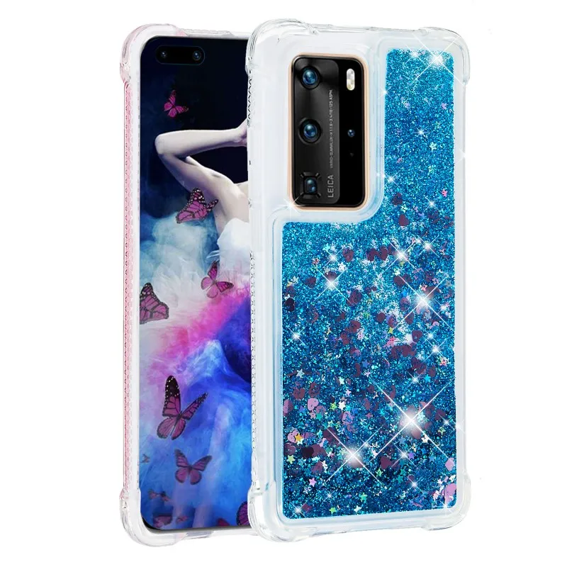 Чехол для Huawei P40 Pro Силиконовый противоударный чехол с градиентным зыбучим песком