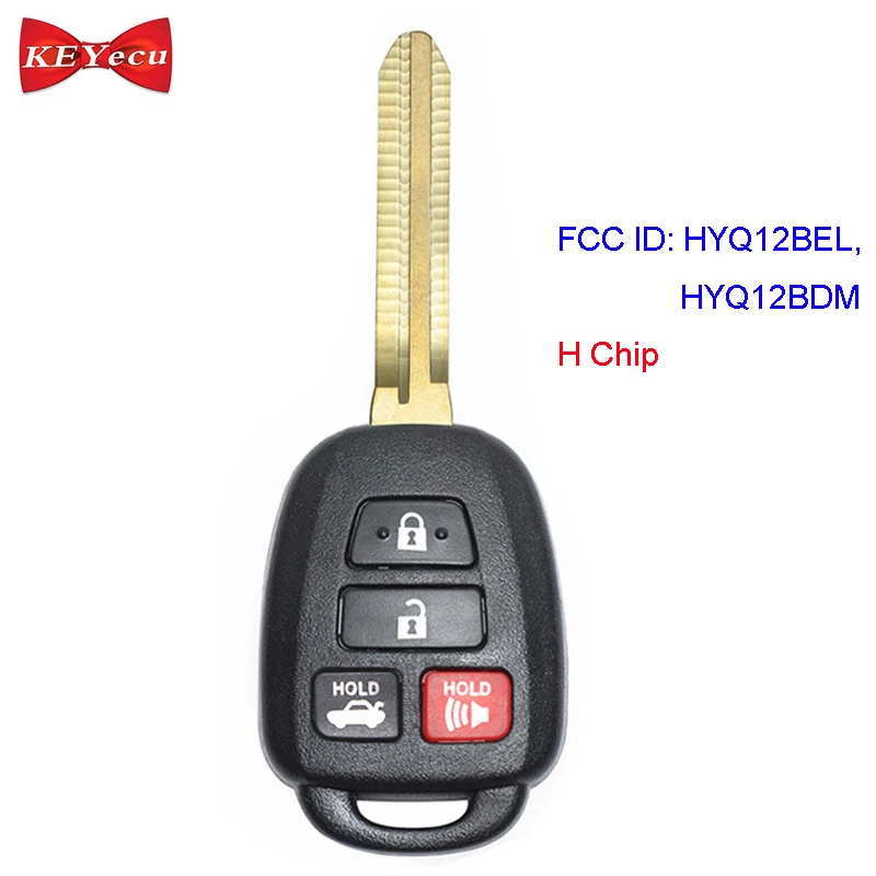 KEYECU для Toyota Camry 2014 2015 2016 2017 дистанционный ключ с H чипом идентификатор FCC: HYQ12BEL
