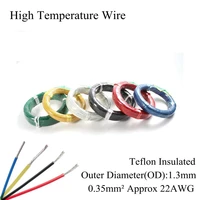 22awg 0 35mm%c2%b2 high temperature wire ptfe insulation resistant cable tinned tin silver plated copper wrapping wires 0 35mm square