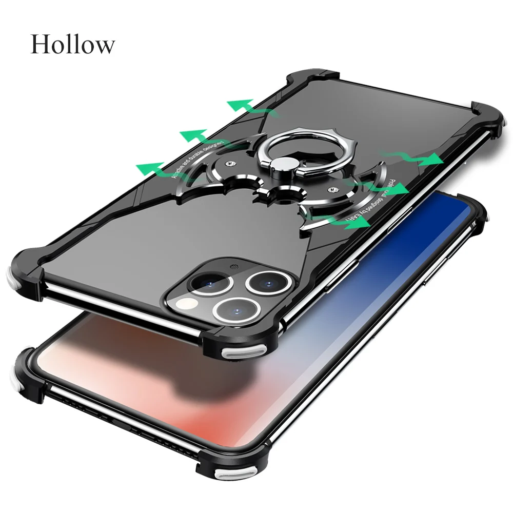 Чехол для iPhone 11 pro max металлический противоударный бампер в форме летучей мыши