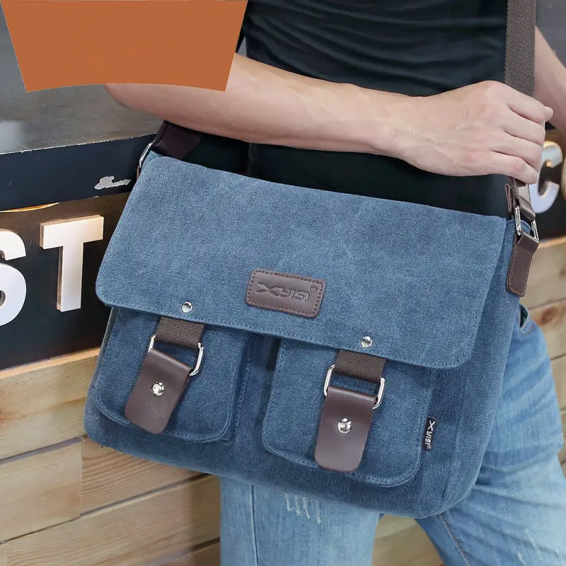 Сумка-мессенджер SCIONE Мужская холщовая винтажная Повседневная дорожная сумочка