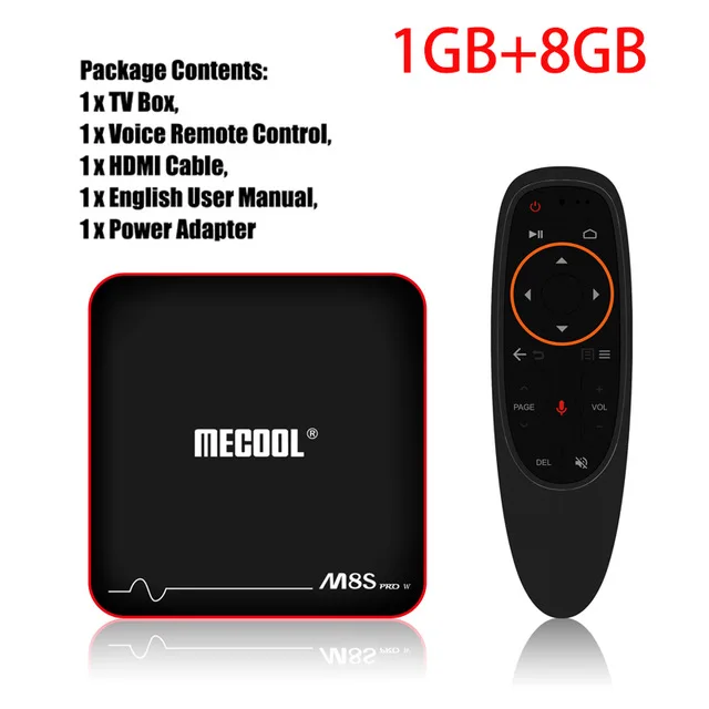 M8S PRO W 1-8 ATV Приставка Mecool M8S Pro W 1 Гб+ 8 Гб Android 7,1 Smart tv Box S905W четырехъядерный с поддержкой 2,4G беспроводной wifi медиаприставка - Цвет: M8S PRO W 1-8 ATV