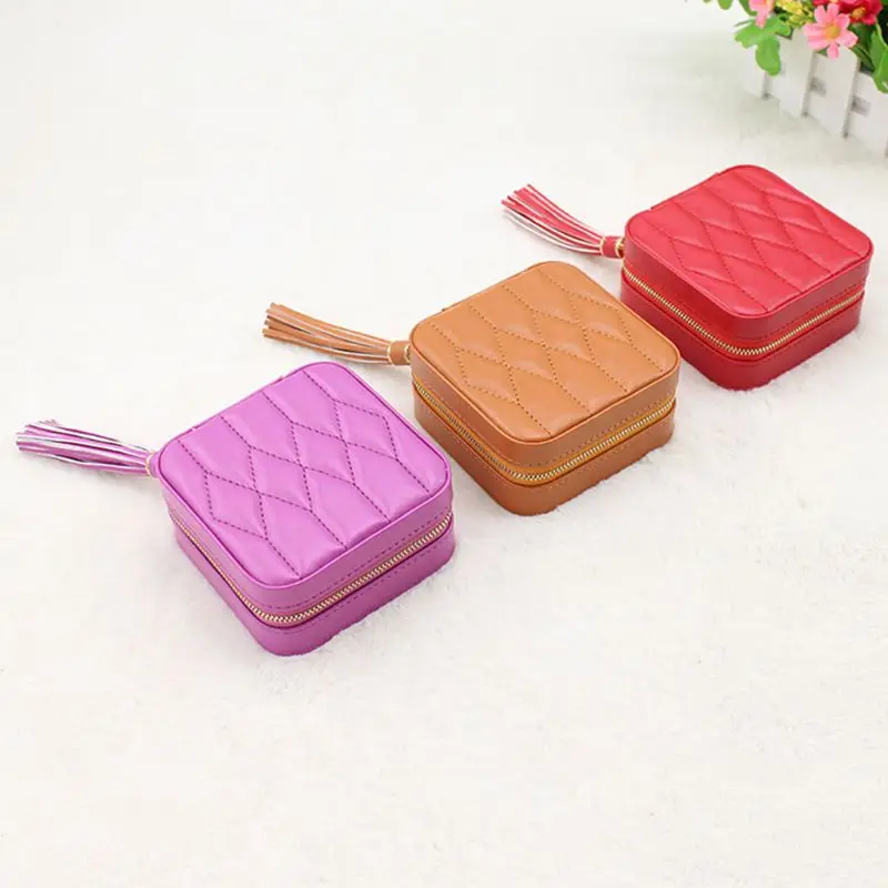 

Small Travel Jewelry Box, Travel Mini Organizer Portable Display Storage Case