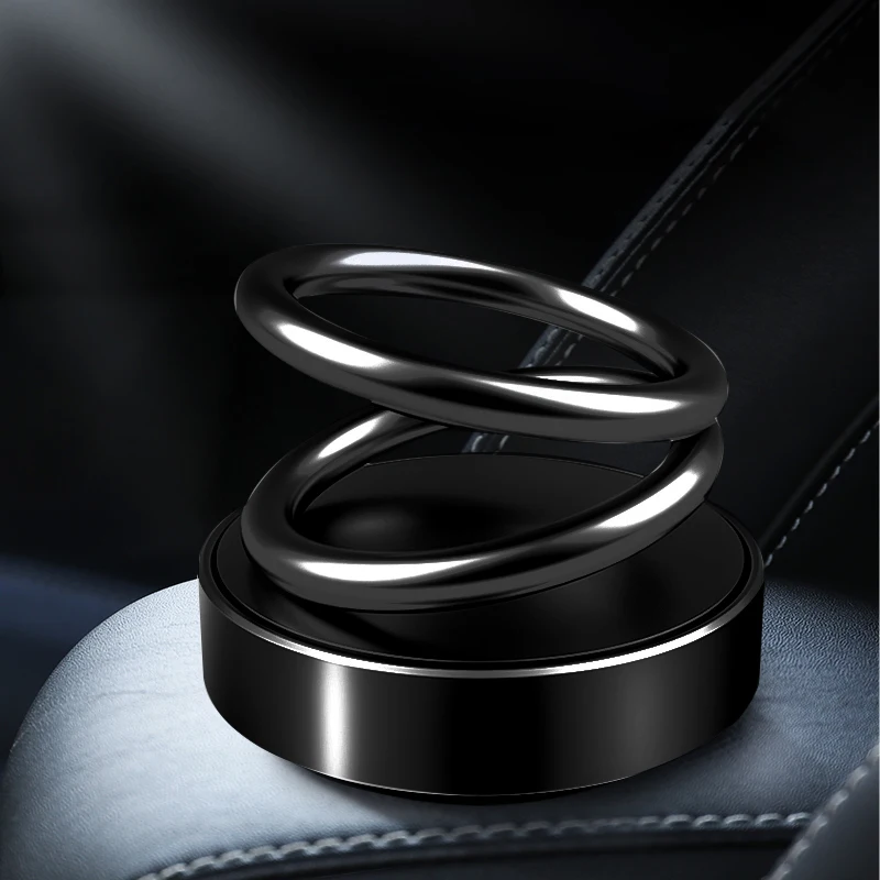Автомобильный освежитель воздуха с двойной петлей и поворотной подвеской, освежитель воздуха на приборной панели, освежитель воздуха для автомобиля, автомобильный Ароматерапевтический диффузор, аксессуары для салона автомобиля - Название цвета: ABS Black 1pc