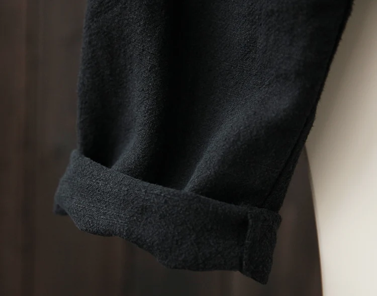 

cotton linen women pants 2020 summer vintage solid pocket high waist slim casual all match female pants top quality