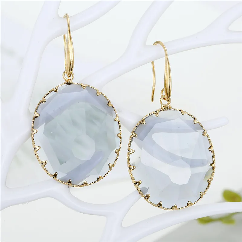 Серьги подвески с кристаллами женские Ювелирное Украшение в европейском стиле