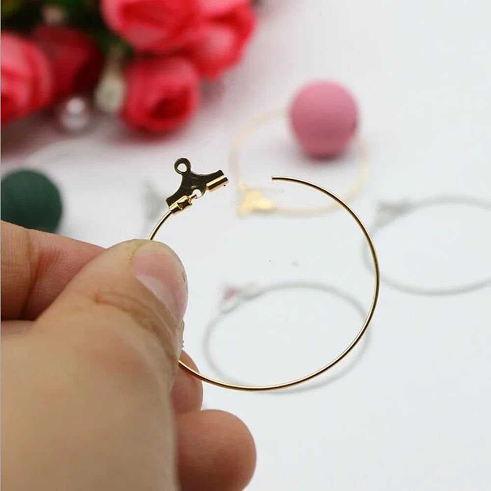 Новая бижутерия 10 шт. круглые с подвесным большим кольцом для ушей