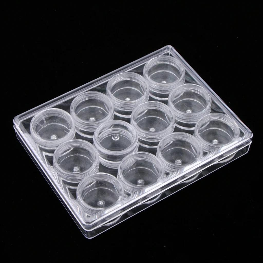 

Пустые баночки для бальзама для губ, контейнерный горшок баночек, косметические контейнеры, с прозрачными Завинчивающимися крышками, 12 шт./...