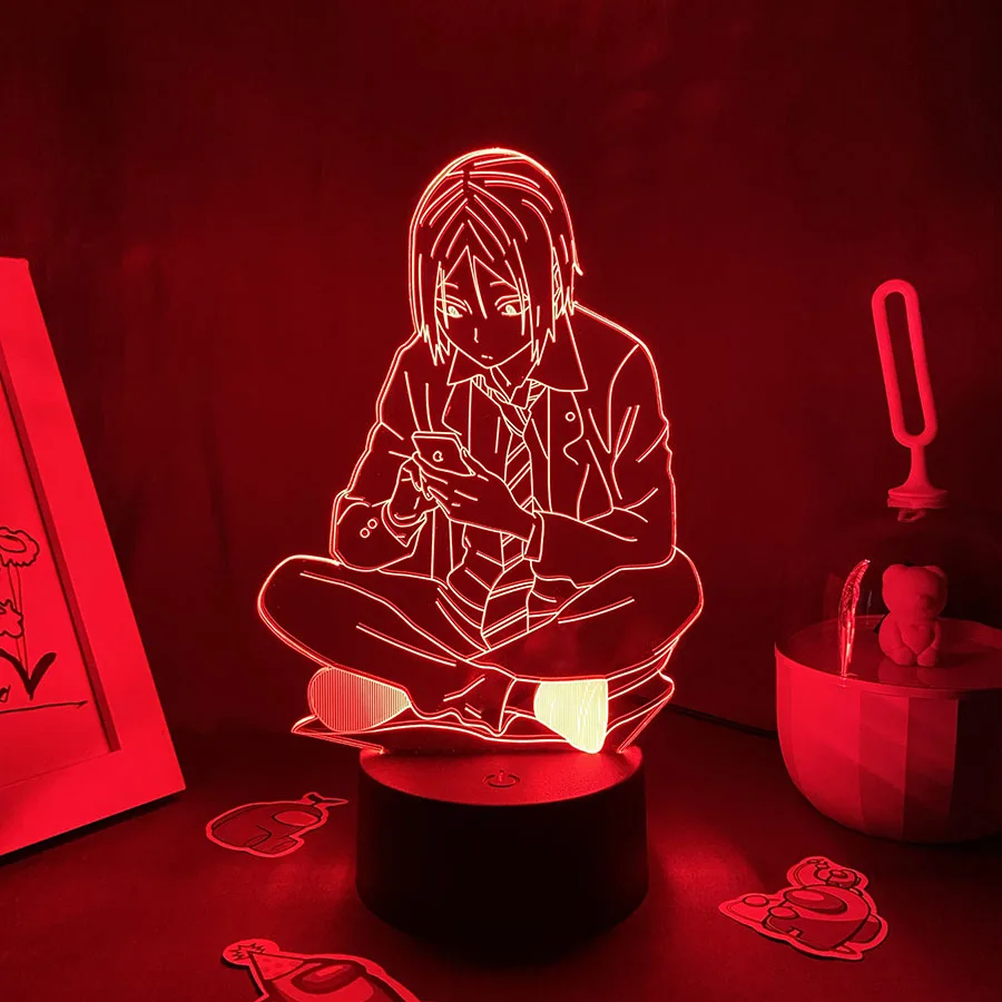 

Anime Haikyuu Figure Kenma Kozume 3D Led Night Light Creative Cool Birthday Gift for Friend Manga Table Lamp Decor Fanart