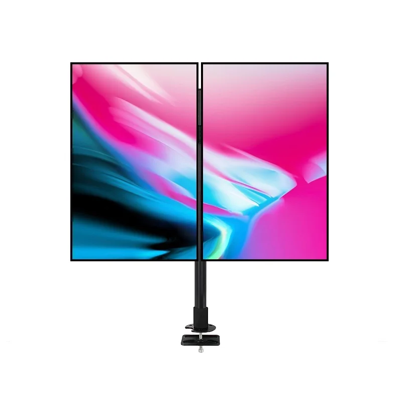 Drilling Dual Monitor Arms Fully Adjustable Desk Mount Stand for Two LCD Screens Fit 10"-30" Max Support 7KG Weight Per Arm |