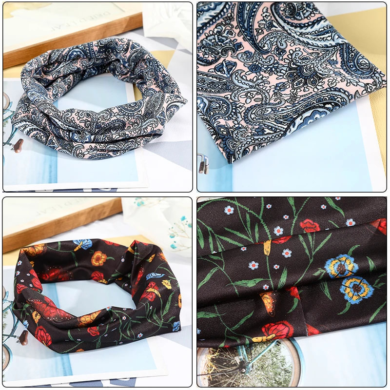 

New Print Headbands For Women Bandanas Elastic Vintage Cross Hair Bands Flower Hairbands Floral Turban Fashion Hair Accessories