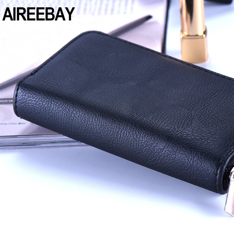 AIREEBAY модные черные женские кошельки сумочки брендовый дизайн длинный женский