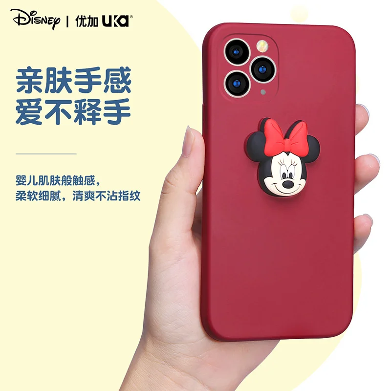 Disney-funda de silicona l&iacute;quida para Apple 12Max, carcasa blanda, nueva-2