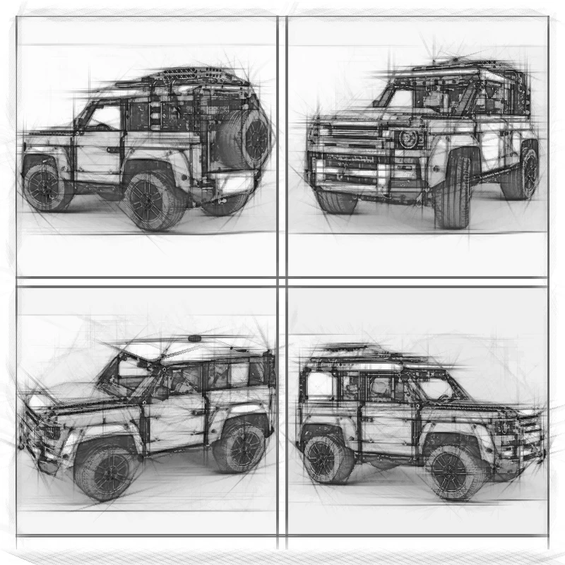 H &amp HXY DHL 93018 2830 шт. техническая серия Land Rover Defender модель строительные блоки кирпичи